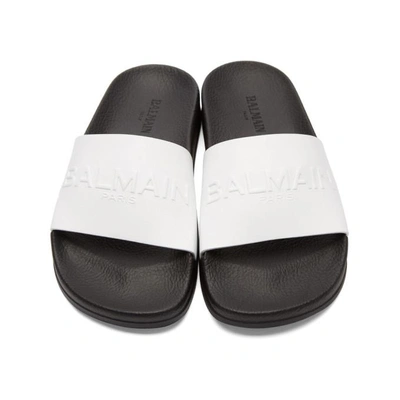 Shop Balmain White Calypso Sandals In 100 Blanc