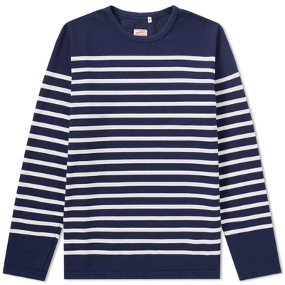 Shop Arpenteur Long Sleeve Rachel Stripe Tee In Blue