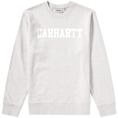 Shop Carhartt College Sweat In Grey