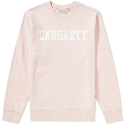 Shop Carhartt College Sweat In Pink