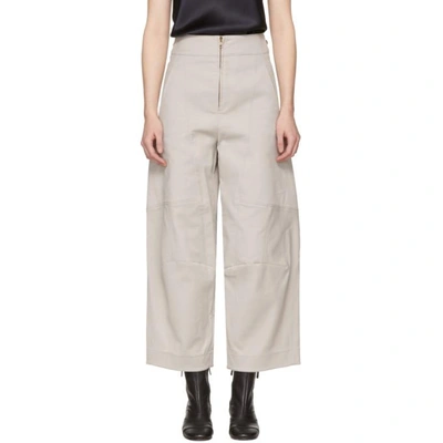 Shop Chloé Chloe Grey Cargo Trousers In Nr01m Grey