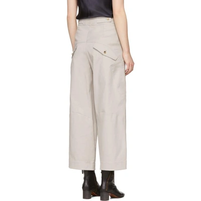 Shop Chloé Chloe Grey Cargo Trousers In Nr01m Grey