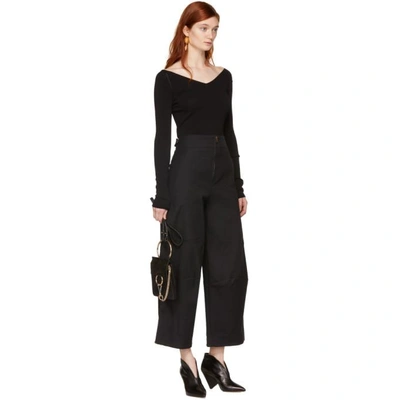 Shop Chloé Chloe Black Cargo Trousers In 001 Black