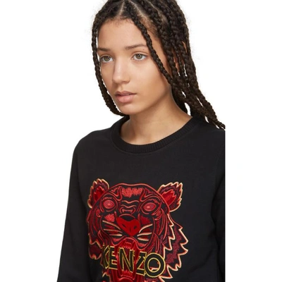 Shop Kenzo Black Tiger Sweatshirt In 99 Black