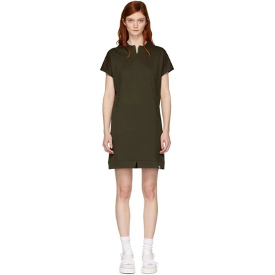 Shop Adidas Originals Xbyo Green Yamayo Dress In Olive Cargo