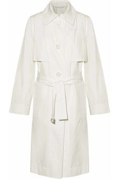 Shop Rosetta Getty Woman Cotton And Silk-blend Gabardine Trench Coat White