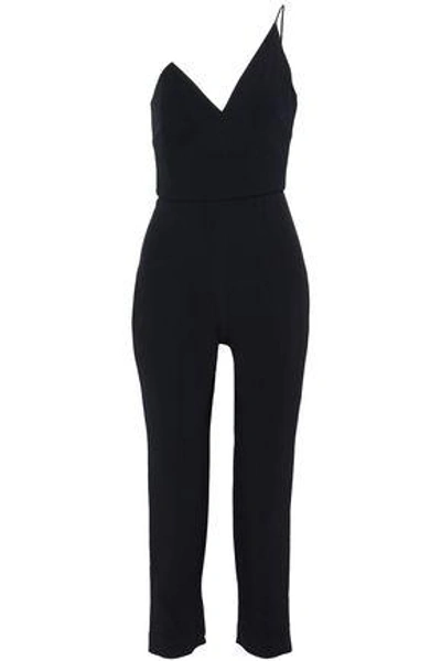 Shop Cushnie Et Ochs Woman Cropped One-shoulder Cady Jumpsuit Black