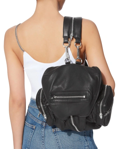 Shop Alexander Wang Marti Mini Leather Backpack In Black