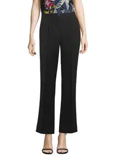 Shop Diane Von Furstenberg Striped Cropped Pants In Black