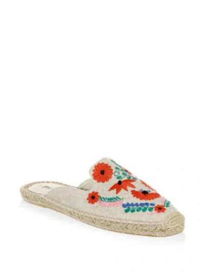 Shop Soludos Ibiza Embroidered Mules In Sand