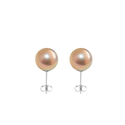 Ora Pearls Small Gold Pearl Stud Earrings Sterling Silver