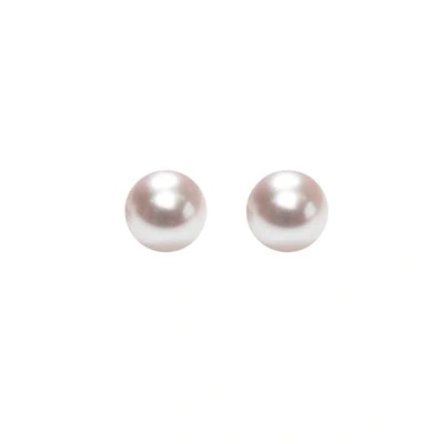 Ora Pearls Small White Pearl Studs Earrings Sterling Silver