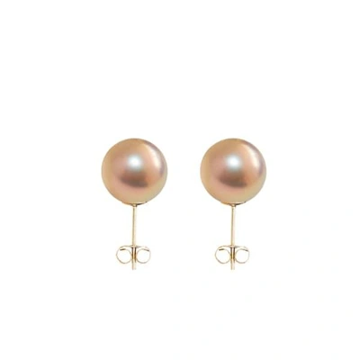 Ora Pearls Large Gold Pearl Stud Earrings 9ct Gold