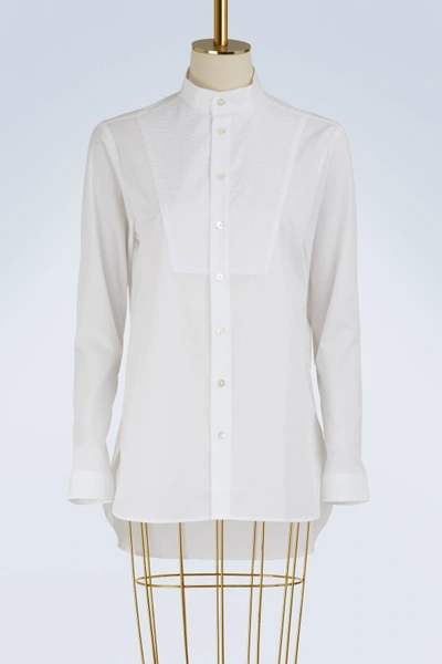 Shop Marie Marot Rachel Cotton Shirt In White