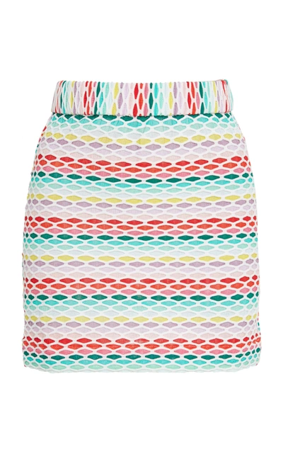 Shop Missoni Printed Knit Mini Skirt In Multi