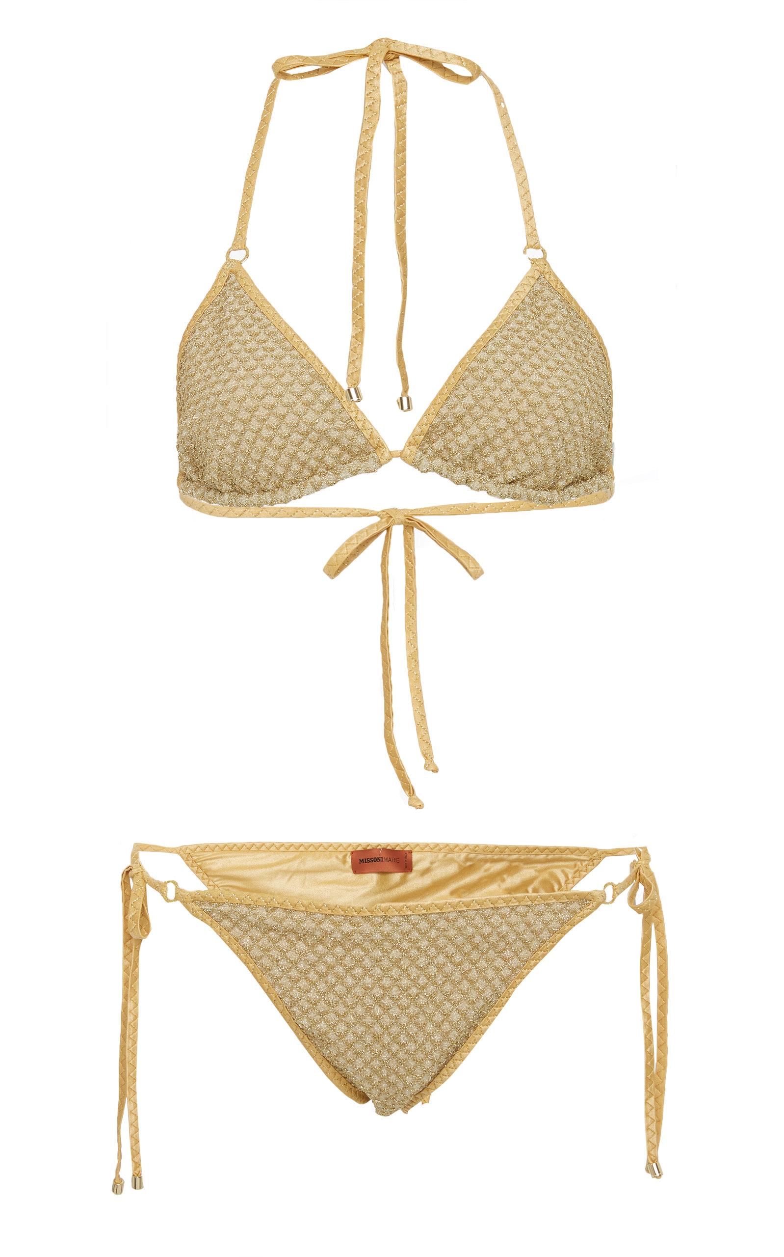 gold triangle bikini