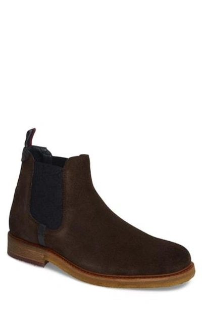 Shop Ted Baker Bronzo Chelsea Boot In Brown Suede