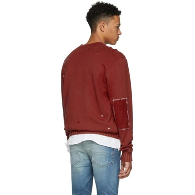 Shop Amiri Red Alligator Sweatshirt