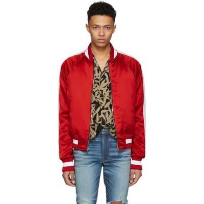 Shop Amiri Reversible Red And Black Track Jacket In Red/black