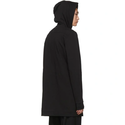 Shop Rick Owens Black Drawstring Hoodie In 09 Black