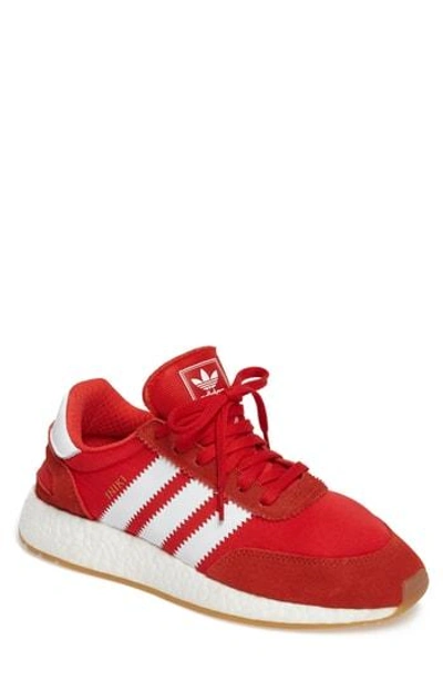 Shop Adidas Originals Iniki Runner Sneaker In Off White/ Blue/ Core Red
