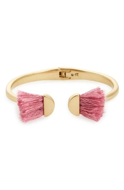 Shop Madewell Fringe Cuff Bracelet In Retro Pink