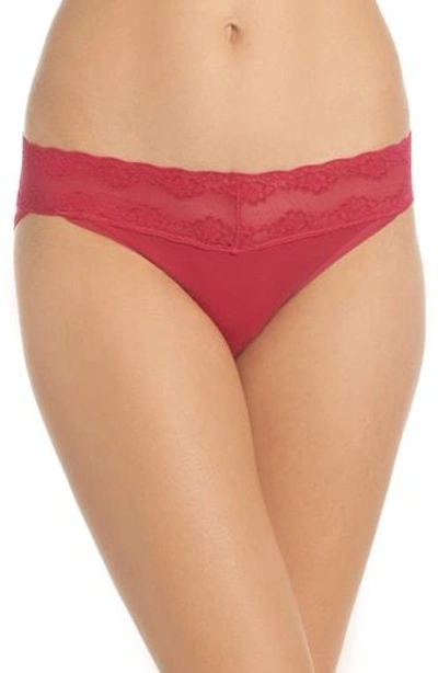 Shop Natori Bliss Perfection Thong In Radish