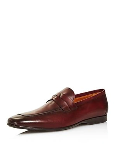 Shop Bruno Magli Men's Motto Leather Loafers - 100% Exclusive In Bordeaux