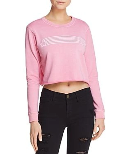 Shop Desert Dreamer Star Streak Cropped Sweatshirt - 100% Exclusive In Neon Pink