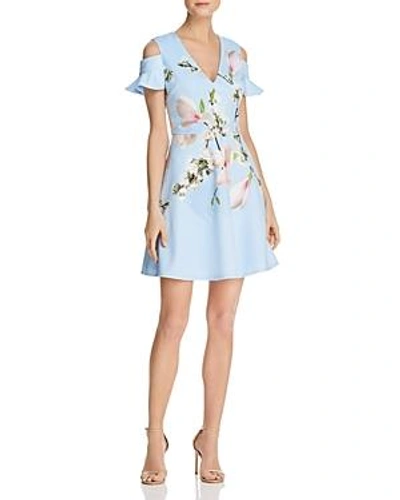 Shop Ted Baker Effrae Harmony Cold-shoulder Dress - 100% Exclusive In Pale Blue