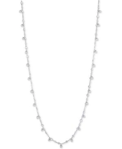 Shop Marchesa Silver-tone Crystal & Bead Strand 42" Necklace In Rhodium