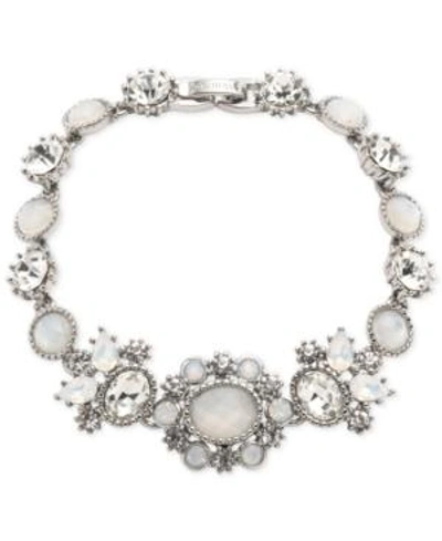 Shop Marchesa Multi-stone Flex Bracelet In Silver