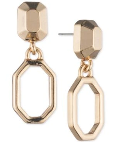 Shop Ivanka Trump Geometric Open Drop Earrings In Gold