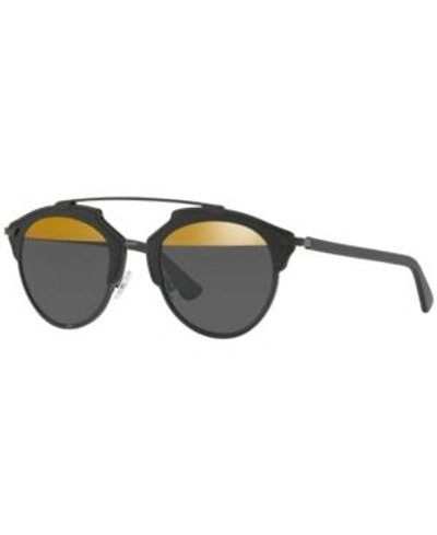 Shop Dior Sunglasses, Cd So Real/s In Black / Gold Mirror