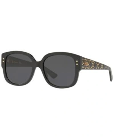 Shop Dior Sunglasses, Ladystuds In Gunmetal / Grey