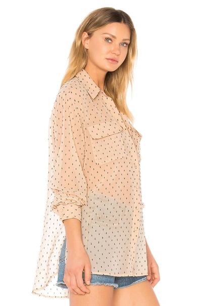 Shop L'academie Madeline Button Up In Nude. In Nude Dot