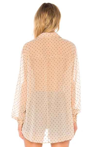 Shop L'academie Madeline Button Up In Nude. In Nude Dot
