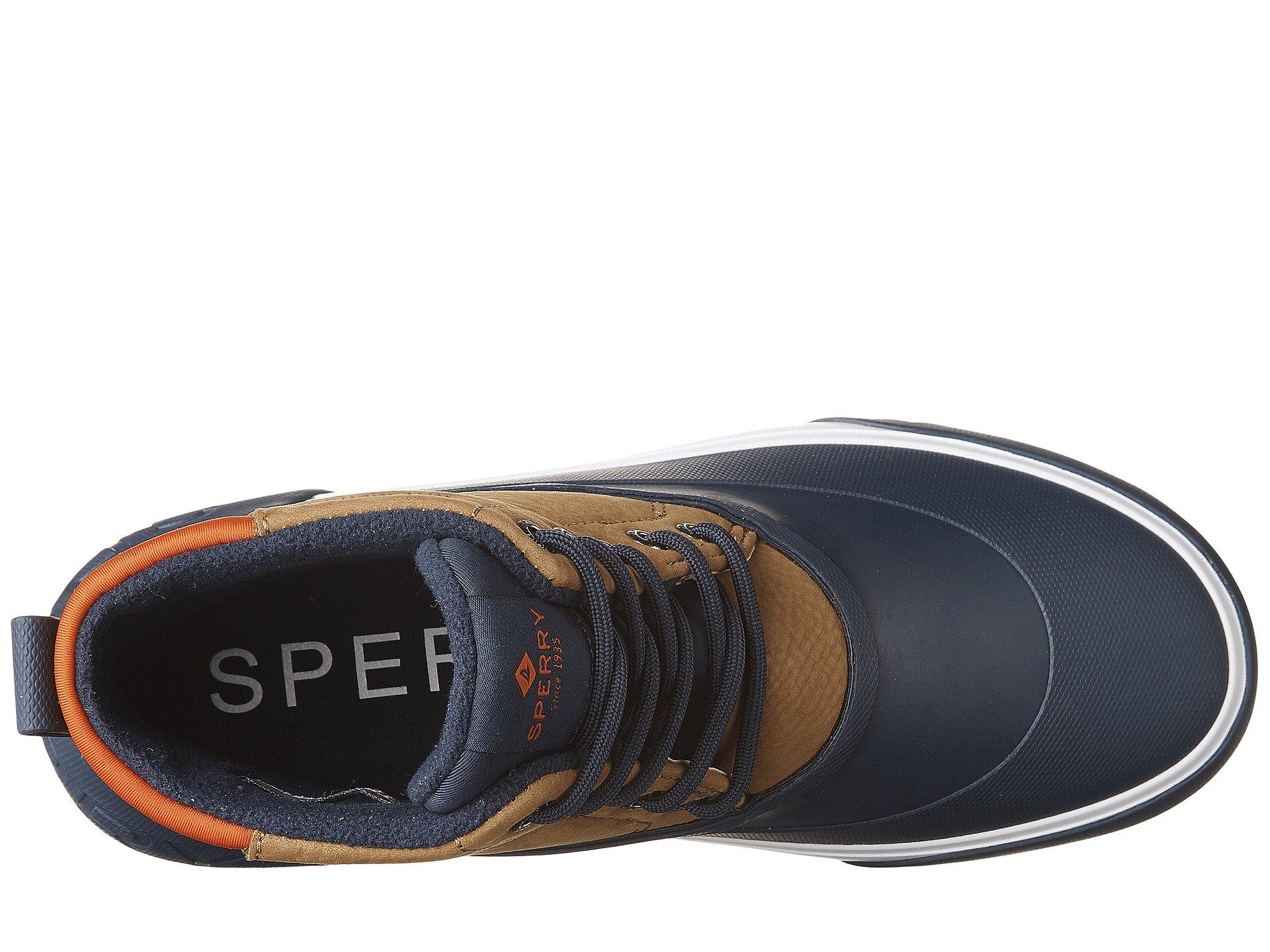 sperry cutwater deck boot tan navy