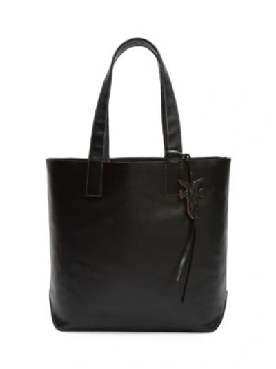 Shop Frye Carson Leather Tote In Black