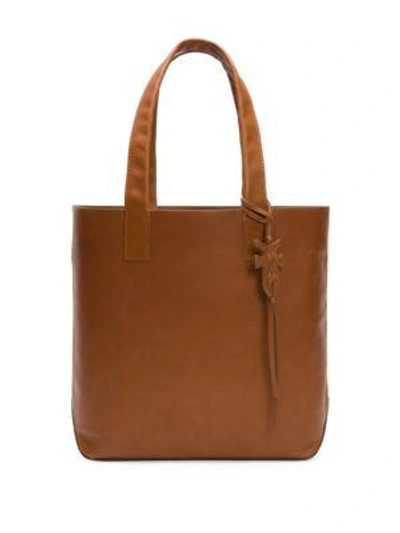 Shop Frye Carson Leather Tote In Cognac