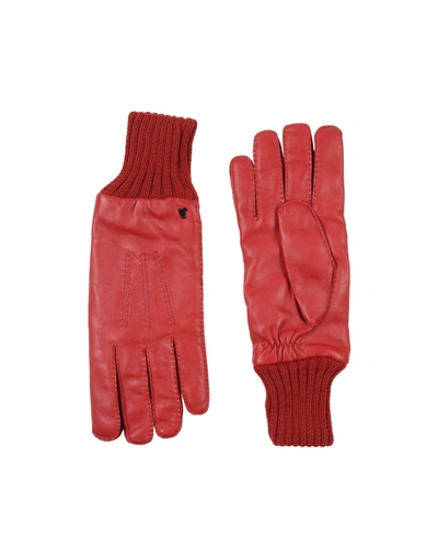 Shop Versace Gloves In Red