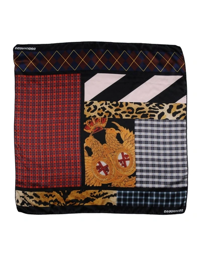 Shop Dsquared2 Square Scarves In Brown