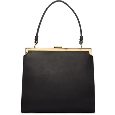 Shop Mansur Gavriel Black Leather Elegant  Bag