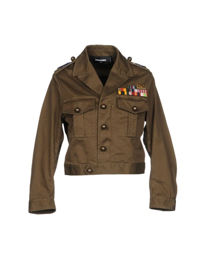 Shop Dsquared2 Jacket In Military Green