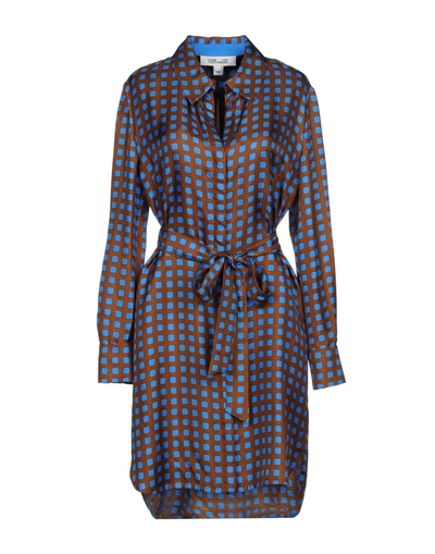 Shop Diane Von Furstenberg Short Dress In Brown
