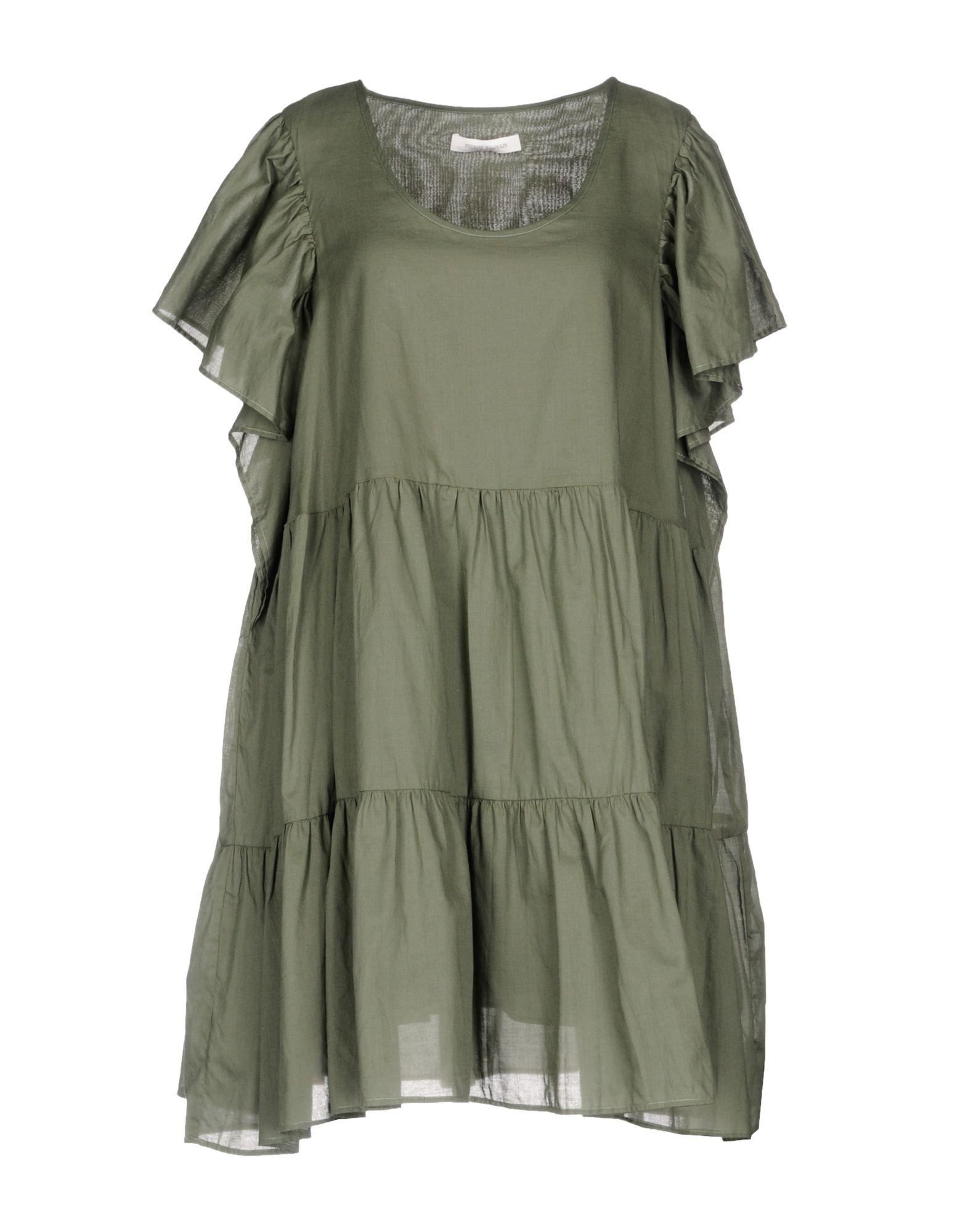 Pierre Balmain Short Dresses In Military Green | ModeSens