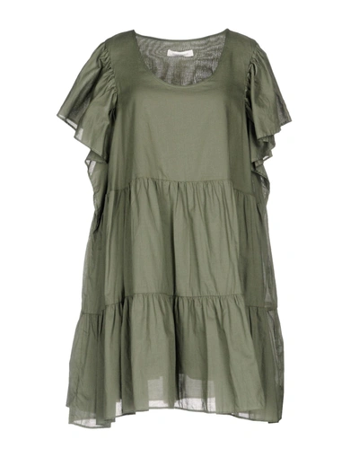 Shop Pierre Balmain Short Dresses In Military Green