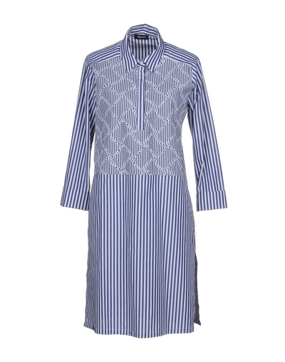 Shop Anneclaire Shirt Dress In Dark Blue