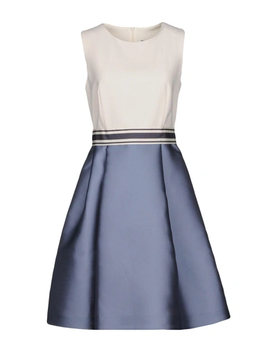Shop Max Mara Short Dress In Slate Blue