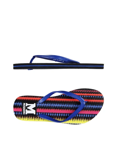 Shop Missoni Sandals In Blue